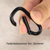 Pack of 12 Carabiner Hooks, Small, Iron Small Carabiner, Aluminium