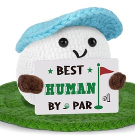 Sayregifty Golf Gifts for Men - Funny Crochet Golf Ball Accessories, Positive Gifts for Golfers Husband Dad Friends, Emotional Comfort Golf Gift Birthday