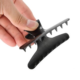 Hair Section Claw Clamps, Made of Durable Plastic with Good Tension, Hairdressing Tool, 12 Pieces/Set, Black Butterfly Holds Hair Clip