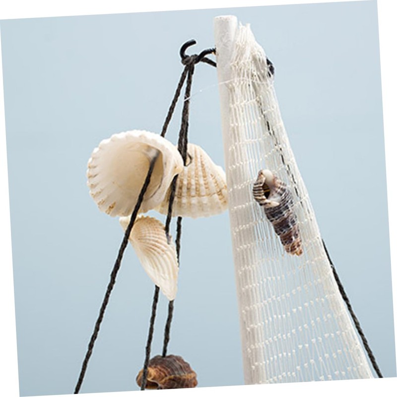 ORFOFE Marine Shell Sailing Boat Ornament Resin Craft Home Decor