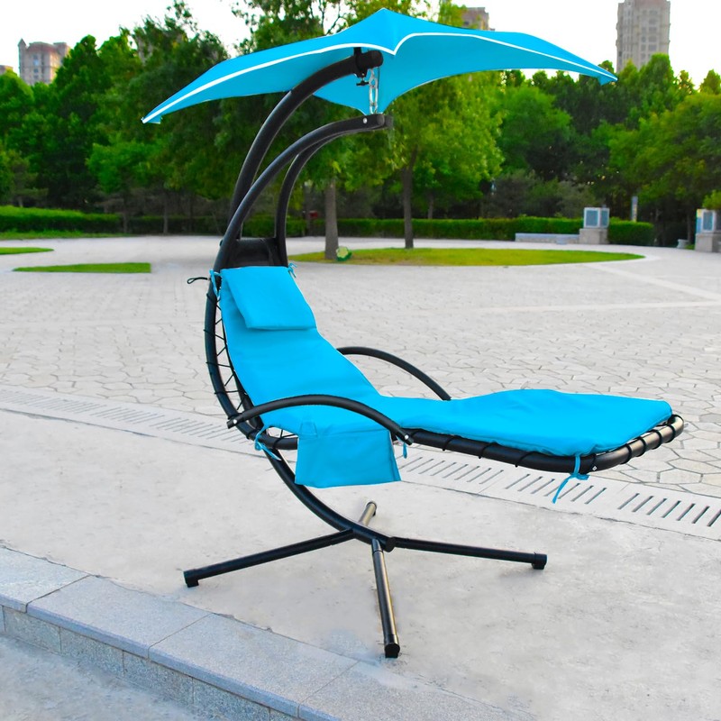 Outdoor Hanging Lounge Chair Replacement Cushion Cover and Umbrella Fabric,