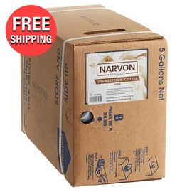 Narvon Unsweetened Iced Tea Flavor Beverage Concentrate Soda Syrup 5 Gallon Bag in Box