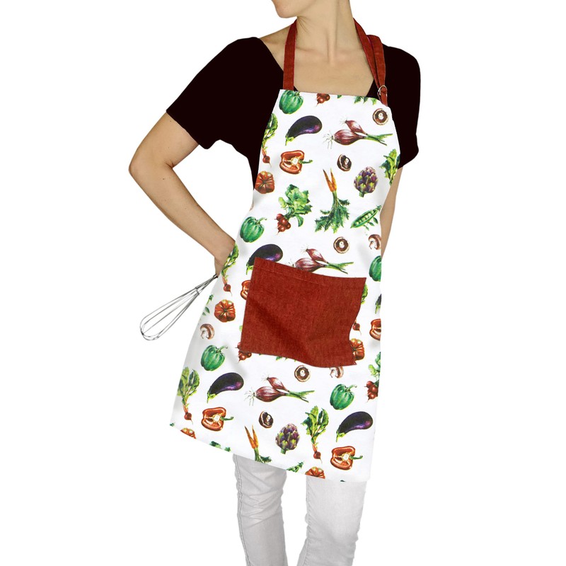 Lashuma Vegetable Kitchen Apron Colourful Bib Apron for Men and