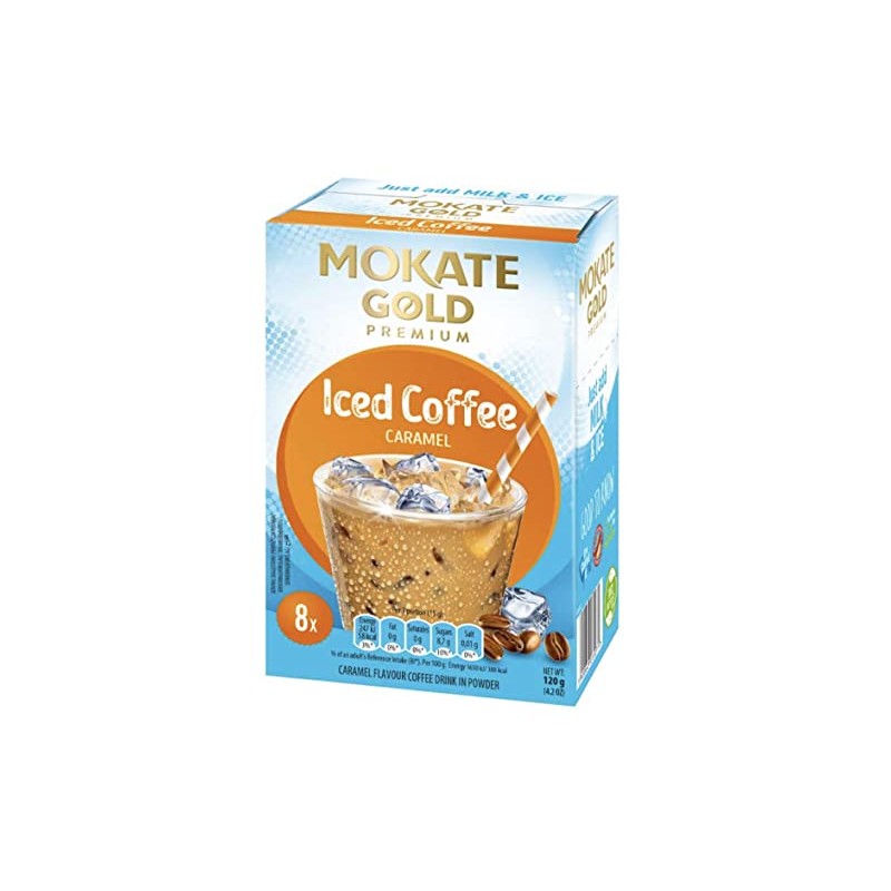mokate Gold Premium iced coffee Caramel 2 boxes x 8