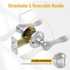 HOSOM 3 Pack Keyed Alike Front Door Lever Lockset with