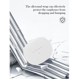 Case for SHOKZ OpenDots ONE Earbuds,Soft Protective,BOVUGAC Silicone Case Cover with Keychain & Cleaning Kit & Lanyard for SHOKZ OpenDots ONE Accessories-White