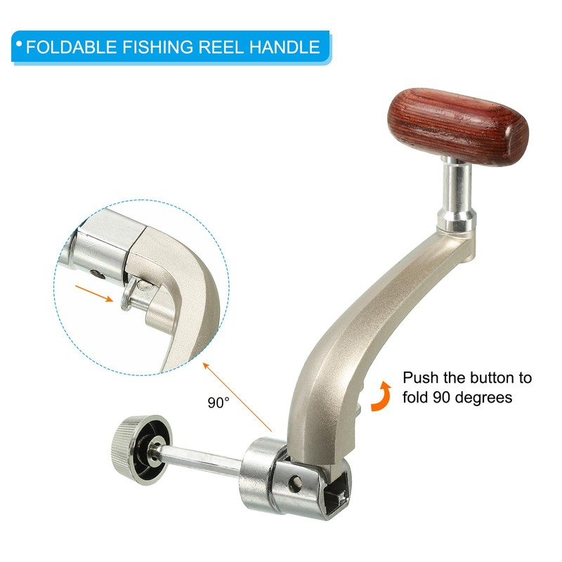 PATIKIL 2Pcs Fishing Reel Handle Crank Rock Arm Rotary Knob