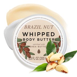 Brazil Nut Whipped Body Butter, Brazilian Body Butter Cream, Body Moisturizer for Women and Men Dry Skin with Natural Shea Butter, Leaves Skin Feeling Moisturized and Soft-200ml(6.8 floz)