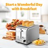 YSSOA 2 Slice Stainless Steel Toaster with Extra Wide Slot