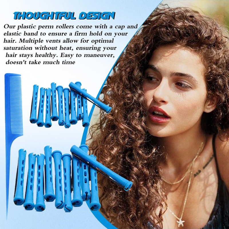 Hair Noodle Perm Set Complete - With Perm Winder, Overnight