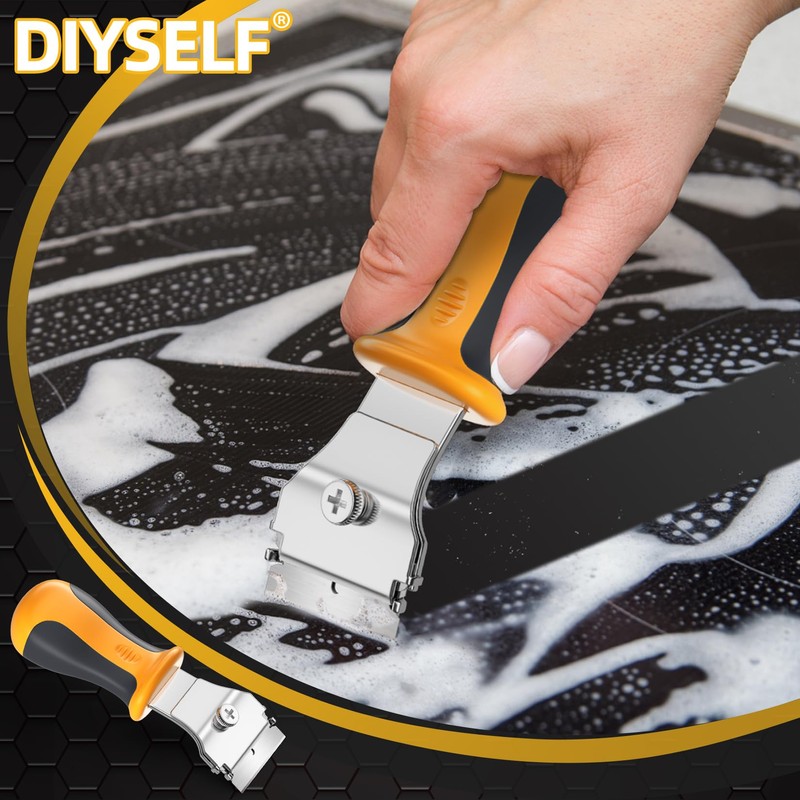 DIYSELF Razor Blade Scraper 12Pack Glass Scraper Oven Scraper for