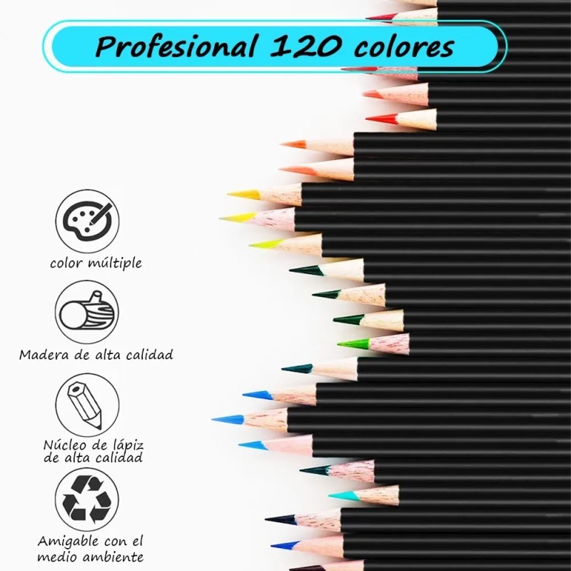 Set De Arte Profesional 145 Lápices Colores Dibujo Kit