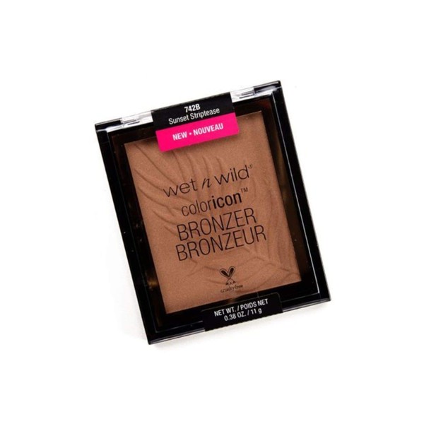 wet n wild, Color Icon Bronzer, Soft Bronzer Enriched with Gel, Long-Lasting Formula, for Radiant Skin as Kissed by the Sun, Vegan, Sunset Striptease