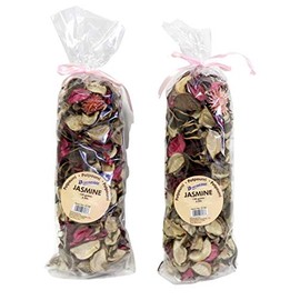 Fresh Scent Potpourri Petal Bowl and Vase Filler Home Decor 2 Large Bags 120 Grams Each (Jasmine)