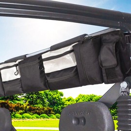 SKUNTUGUANG UTV Roll Cage Organizer, Cargo Rear Storage Bag for Most Full Size UTVs, Polaris, Yamaha and Kawasaki UTVs