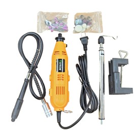 40PC Rotary Tool Kit Die Grinder Polisher Flexible Shaft Stand