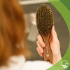 Hair brush with soft real hair, natural bristles for silky