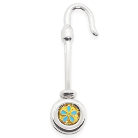 THE MASONIC COLLECTION - Masonic Knapkin Holder - Silver Napkin Hook/Bib, Forget Me Not Pattern, Freemasons Gift