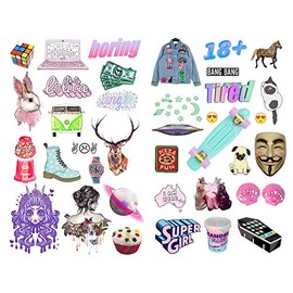 Seasonstorm Cute Vaporwave Label Decoration Album Planner Stickers Scrapbooking Diary Sticky Paper Flakes (PK679)