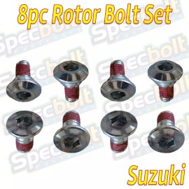 SPECBOLT 8PC ROTOR BOLTS SUZUKI RM-Z250 RM-Z450 FRONT REAR DISC BRAKE BOLT SET RM-Z 250