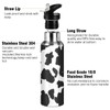 JUMBEAR Cow Patter Black White Print Water Bottle Acuum Insulated