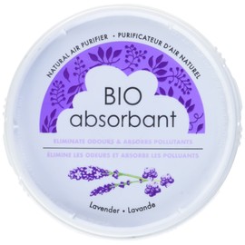 ATTITUDE Bio Absorbant Air Purifier with Activated Carbon, Plant- and Mineral-Based, Absorbs Odors, Vegan, Lavender, 227 grams