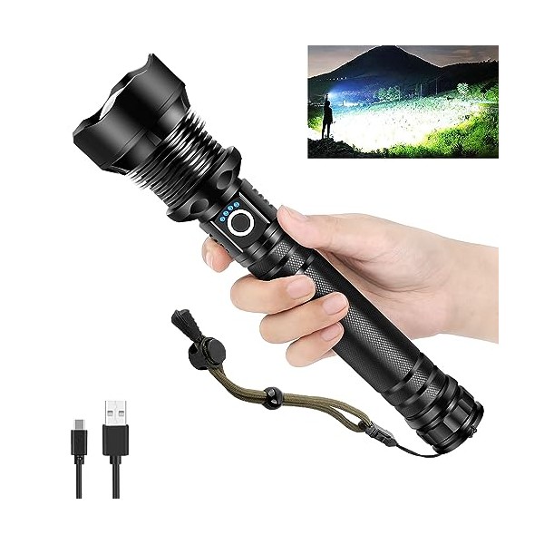 Glarylight Torches led Super Bright, 180000 High Lumens Rechargeable Torch,