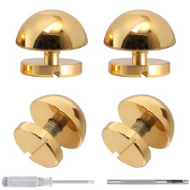 Notgia 8 Sets 12MM Purse Hardware Brass Studs for Clothing Rivets for Leather Purse Feet for Handbags Spikes and Studs for Repair and Decorate Clothing Shoes Belt Pet Collar Leather Craft (Gold)