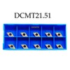 10 piezas DCMT21.51 inserto de carburo de tierra indexable para