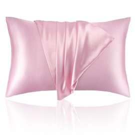 Zozojo - Funda de almohada de satén, suave para el cabello y la cara, fundas de almohada de satén refrescantes, fundas de almohada sedosas con cierre de sobre, juego de 2 unidades, tamaño King, (20 x