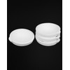 QWORK Ceramic Crucible Bowl, 4 Pcs Quartz Melting Dishes Pot