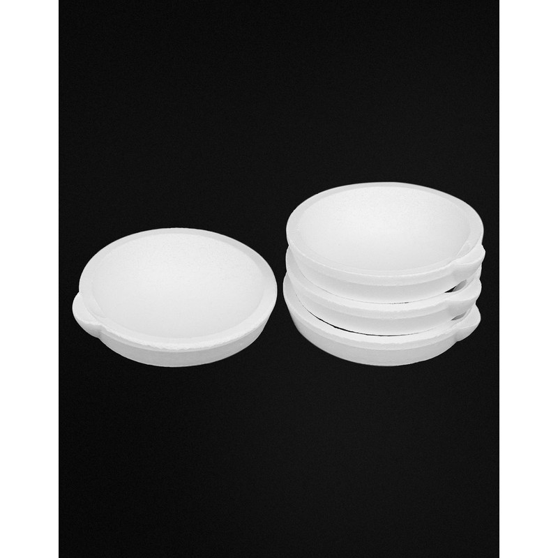 QWORK Ceramic Crucible Bowl, 4 Pcs Quartz Melting Dishes Pot