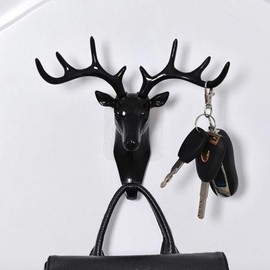 Deer wall hook black DC001773 5ea
