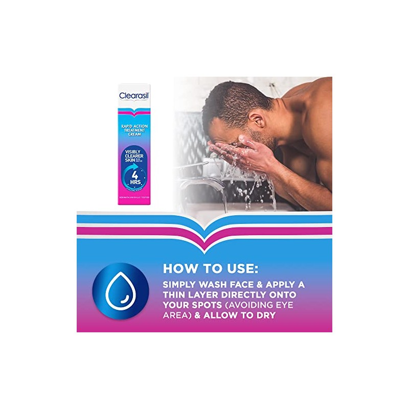 Clearasil Rapid Action Treatment Cream 25ml Pack of 3