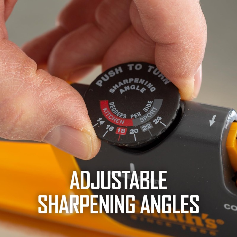 Smiths Adjustable Manual Knife Sharpener Gray/Yellow S-50264