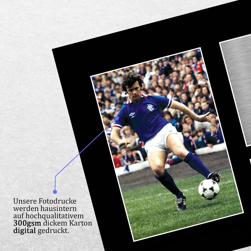 HWC Trading A4 Davie Cooper Rangers Gifts Printed Autograph Picture