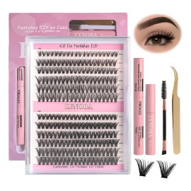 Diy Extensiones Pestañas , Kit De Racimos De Pestañas Mixto