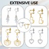 20Pcs 2 Colors Clip on Earring Findings Screw Back Plated