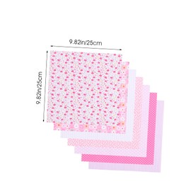 Operitacx 7 Stück Baumwoll-Patchwork selber machen quadratisches Material Quilten von Quadraten Stich wandverkleidung wand polsterung Stoff zum Nähen zu Hause Baumwollfabrik Baumwolle Rosa