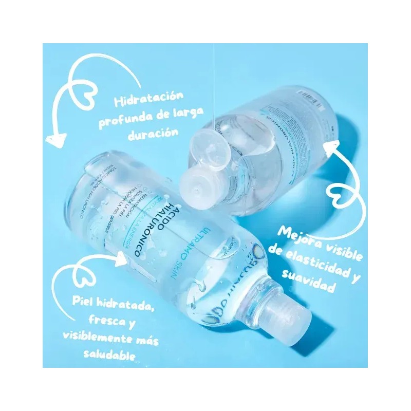 Tónico Ácido Hialurónico Hidratación Profunda 500 ML ULTRAMO Elasticidad Visible