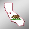 CMI PD249 2-Pack California State Flag Outline Decal Sticker | 5.5-Inches |