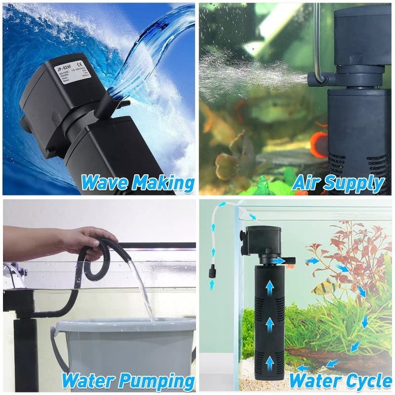 TARARIUM Aquarium Filter for 40-150 Gal. Tank Crystal 300GPH Biochemical