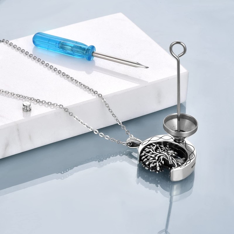 ONEFINITY Tree of Life Urn Necklaces for Ashes Sterling Silver