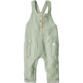 little planet by carter's Baby Organic Cotton Gauze Overall, Moss Green, 6M