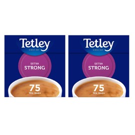 Tetley Extra Strong Tea Bags 75 per Pack - Pack of 2