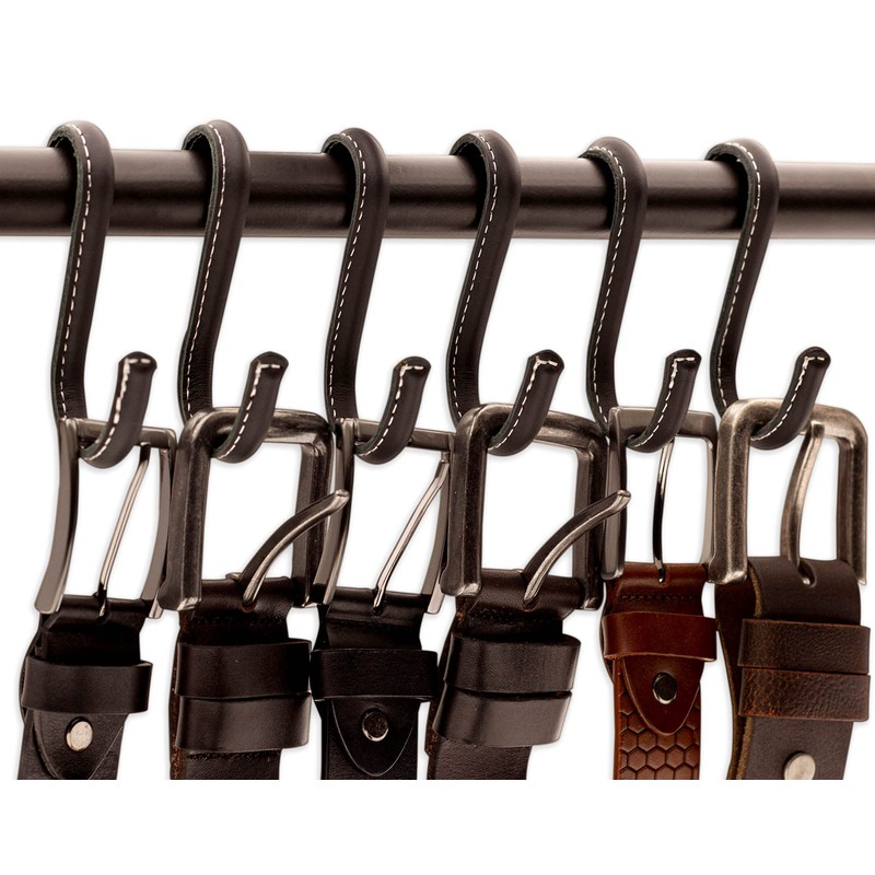 Brute Strength - S-Hooks Wrapped with Full Grain Leather -