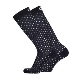 OrthoSleeve Medical Grade Compression Socks for Men & Women 15-20 mmHg (Black Polka Dot, Medium)