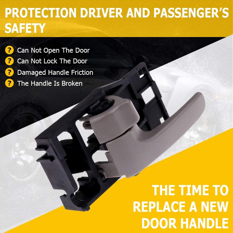 OCPTY Door Handle Interior Driver Left Side Replacement fit 2001-2007