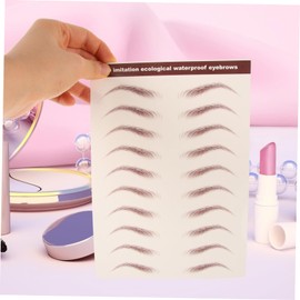 Mikinona Natural Looking Eyebrow Stickers 3 Sheets Brown Eyebrow Transfers Fake Brows Peel off Makeup Supplies