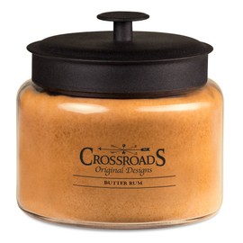 Crossroads Butter Rum Scented 4-Wick Candle, 64 Ounce